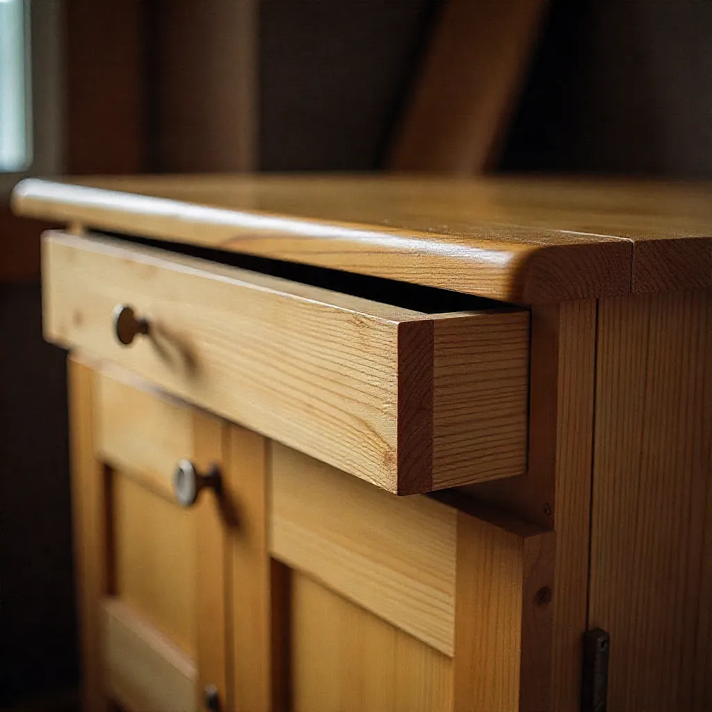 Hand carving process on wood surface