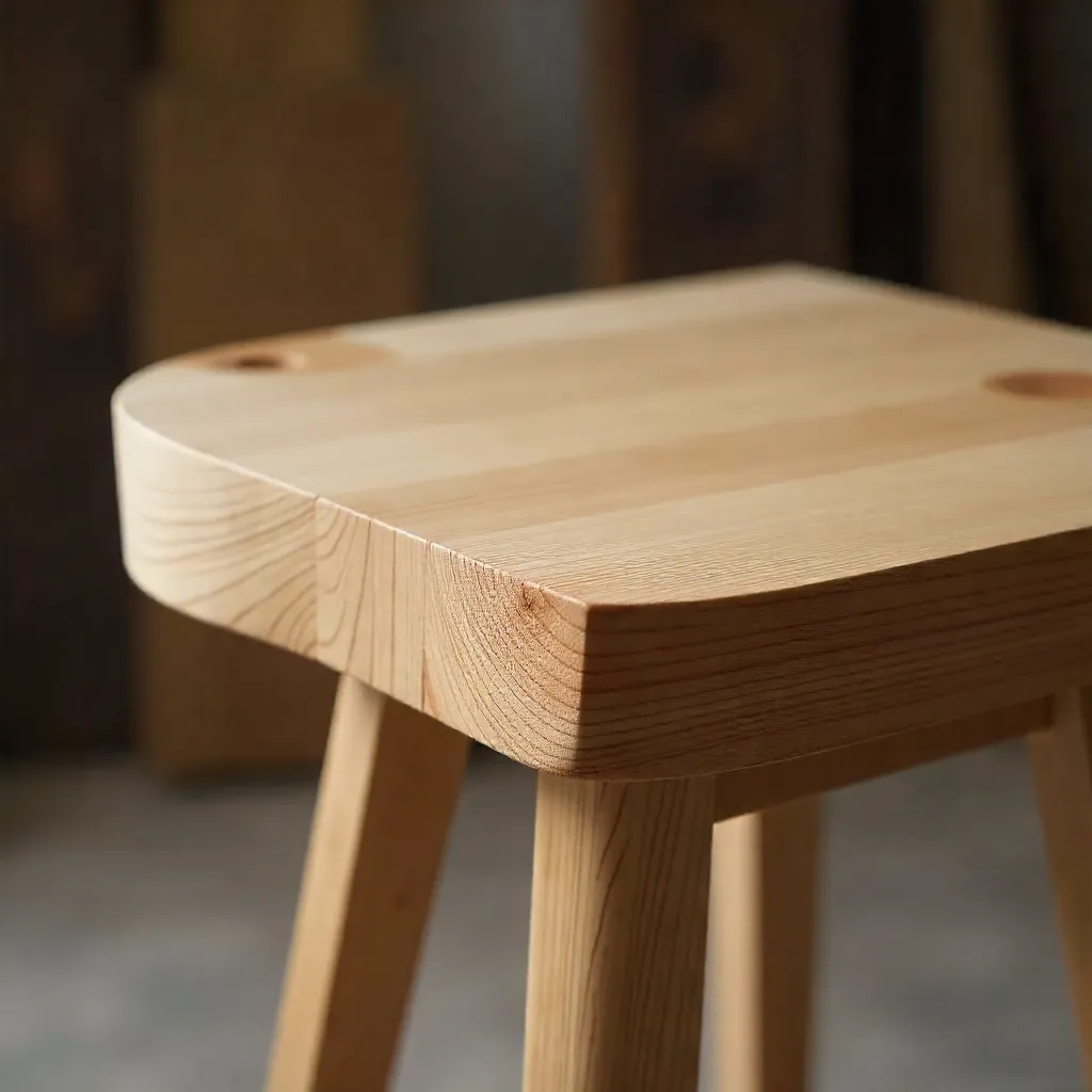 Modern dining table in natural wood